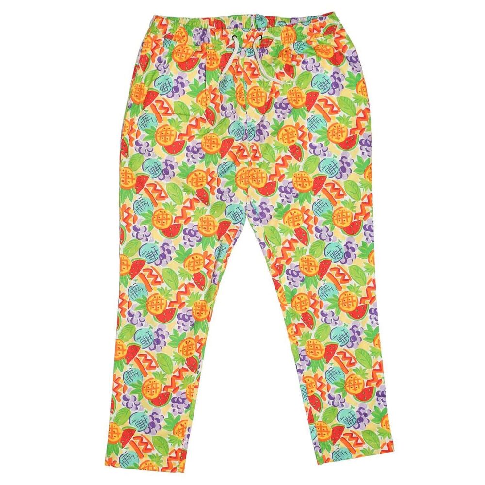 Mens Pants Joggers Multicolor Fruit Graphic Print Loose Harem Casual Beach XL